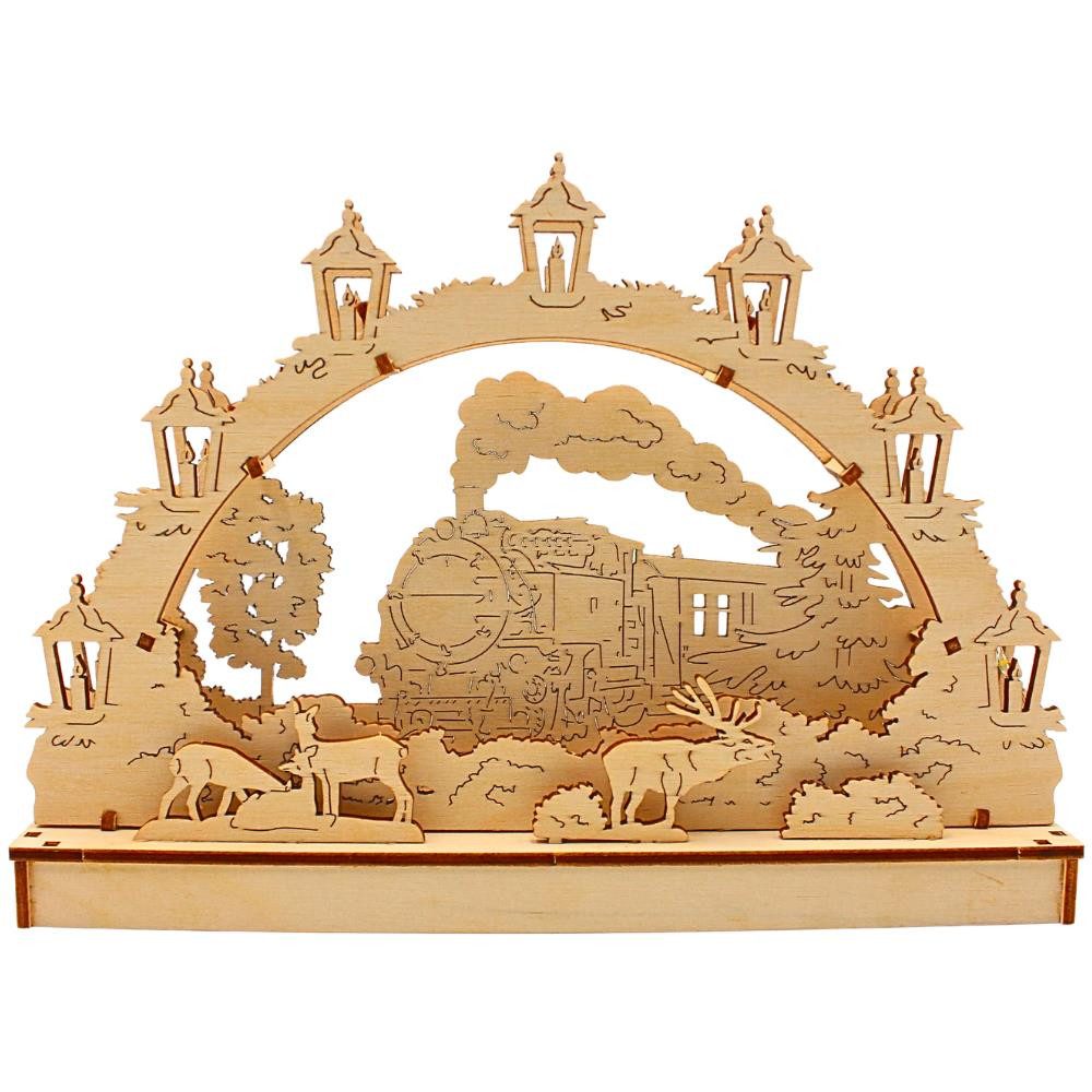 Dekohelden24 Schwibbogen Bausätze in verschiedenen Varianten, Mit LED-Beleu günstig online kaufen