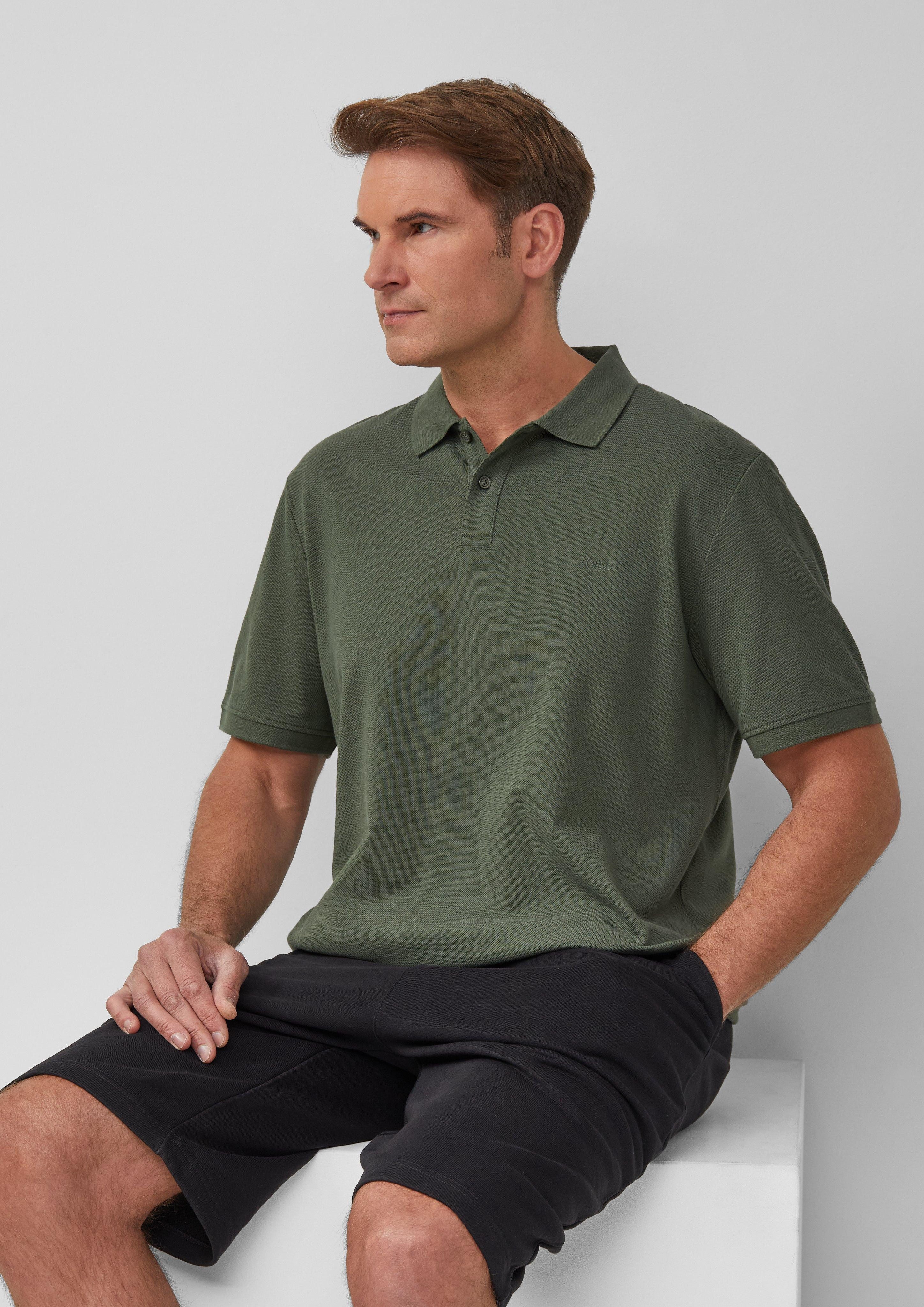 s.Oliver Kurzarmshirt Poloshirt aus Baumwollpiqué günstig online kaufen