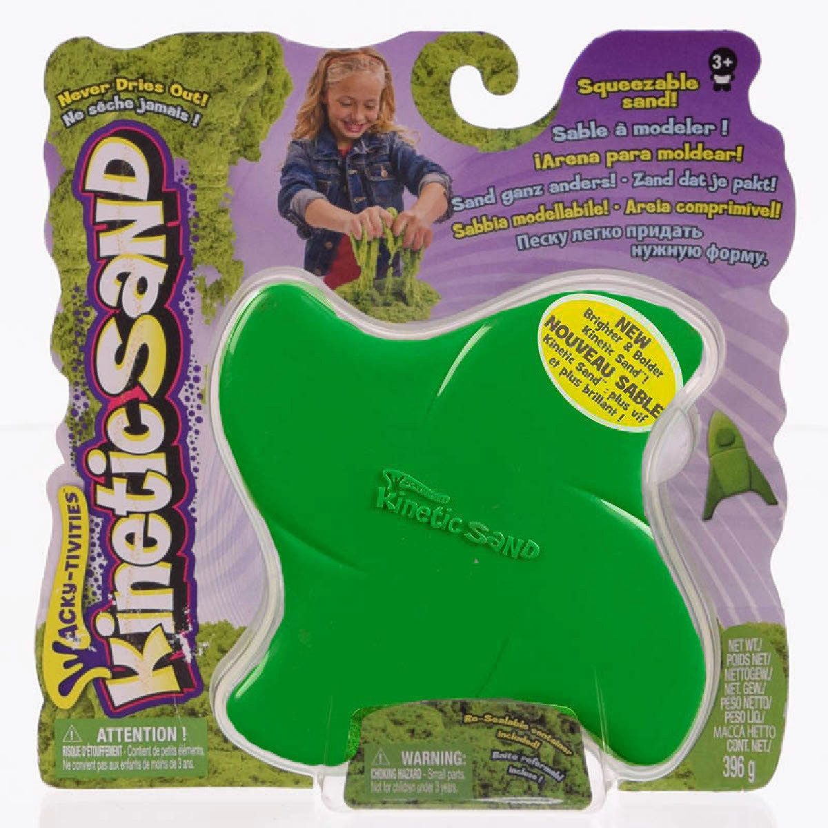 Spin Master Spielsand Kinetic Sand (hellgrün), mit Wiederverschließbarem Behälter