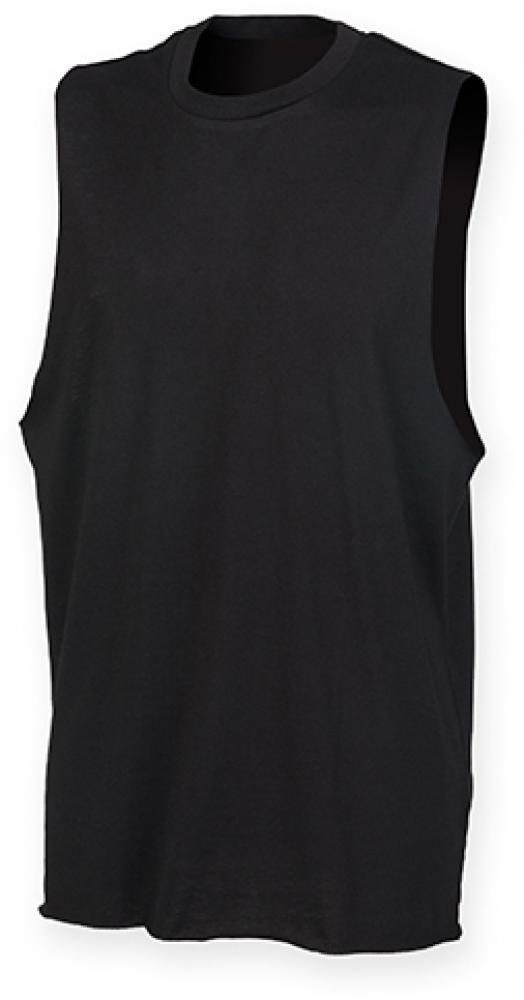 SF Men Tanktop Herren High Neck Slash Armhole Vest