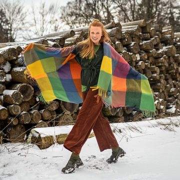 Wolldecke NORTHERN LIGHTS, LIVING CRAFTS, Meisterhaft flauschige Wolldecke in einer luxuriösen Größe