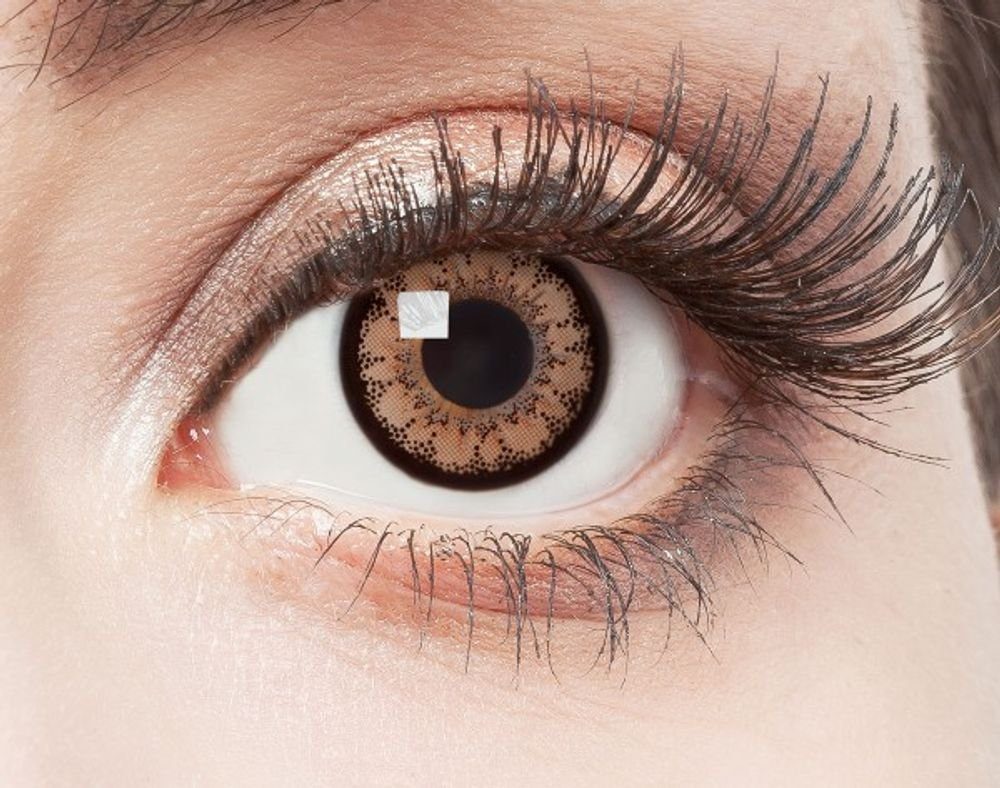 aricona Farblinsen Farbige Kontaktlinsen Braun Natural Jahreslinsen Weiche, ohne Stärke, 2 Stück