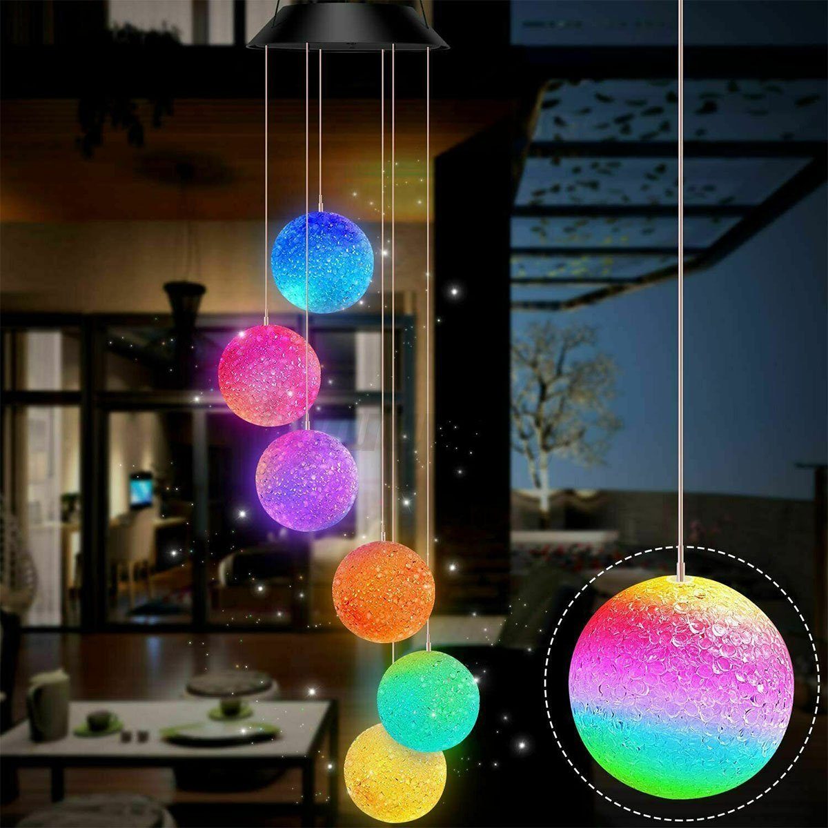 oyajia LED Solarleuchte LED Solarleuchte Windspiele, günstig online kaufen