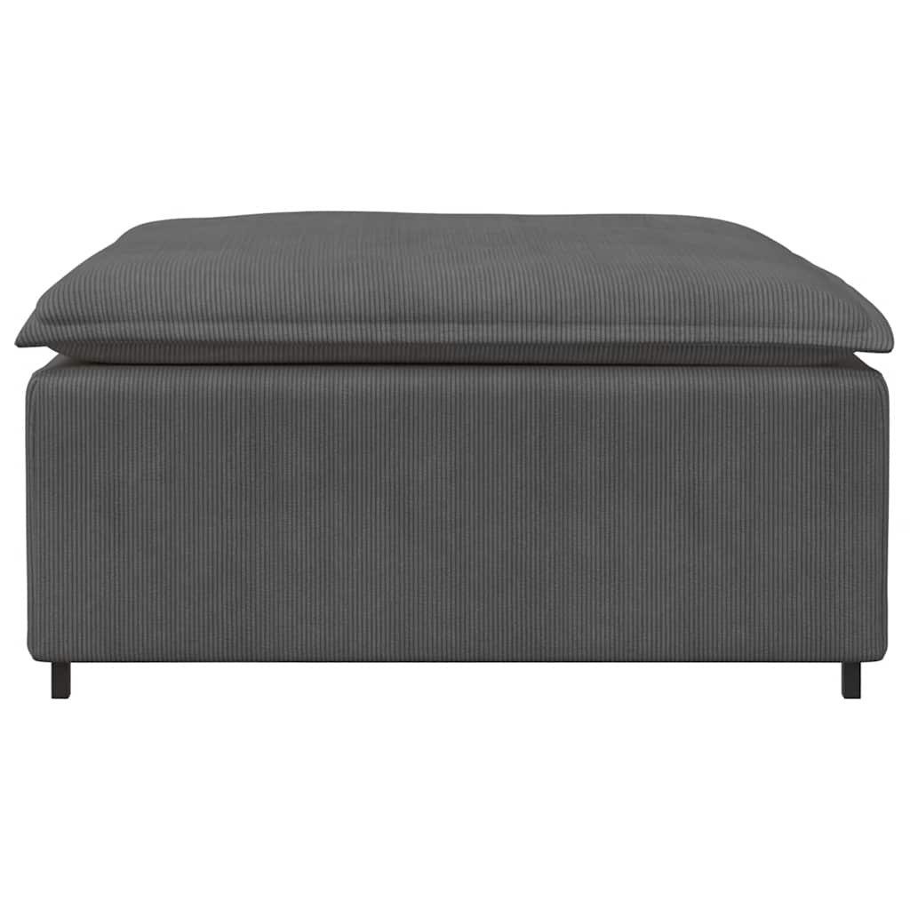 vidaXL Sofaelement Modulares Sofa Fußhocker-Modul Dunkelgrau 100x100x48 cm günstig online kaufen