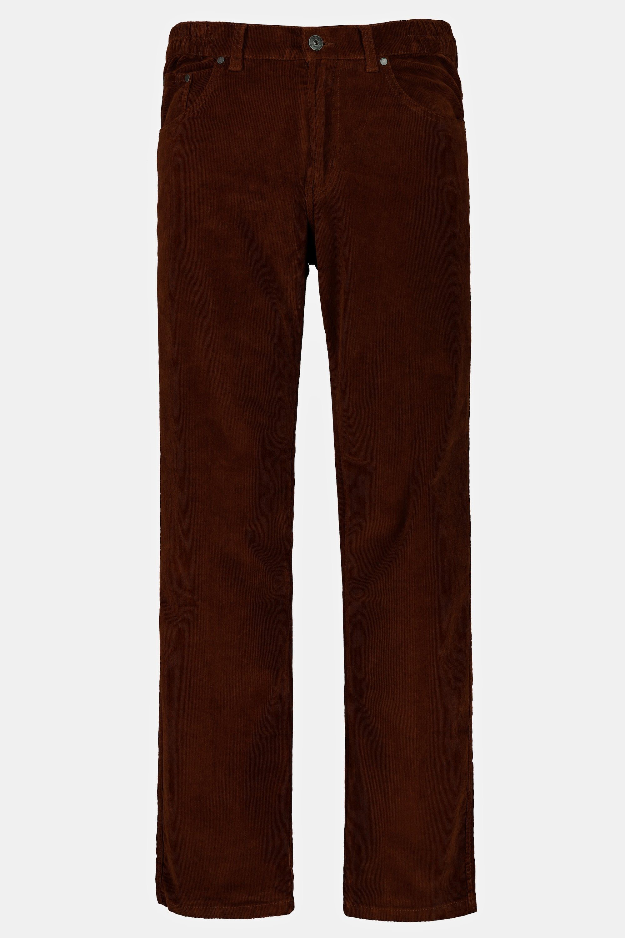 JP1880 mahagonibraun Bund elastischer 5-Pocket-Jeans seitlich Cordhose 5-Pocket