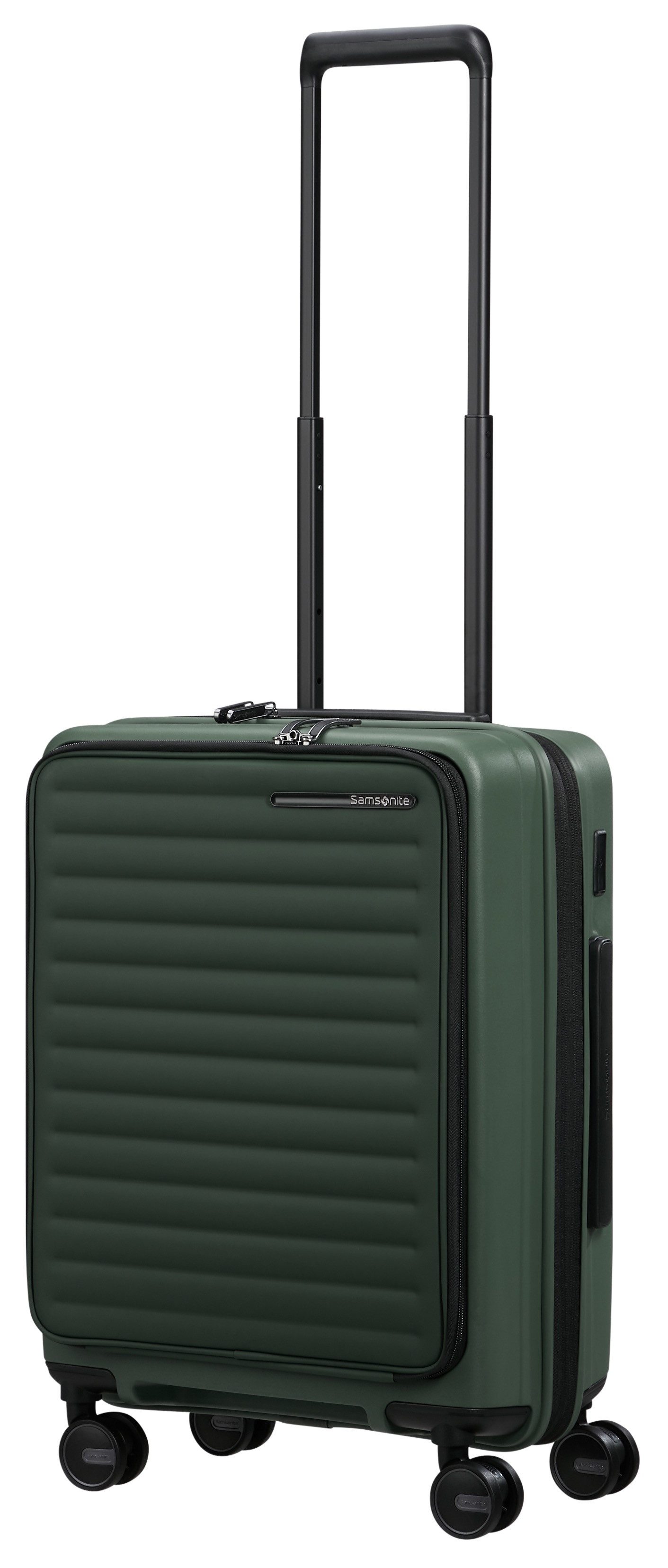 Samsonite Hartschalen-Trolley RESTACKD, verschiedene Größen und Farben, 4 Rollen, Reisekoffer mit TSA Schloss Volumenerweiterung Packtaschen
