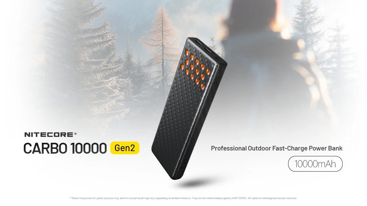 Nitecore Powerbank CARBO 10000 GEN2 - 10000mAh Powerbank (1 St)