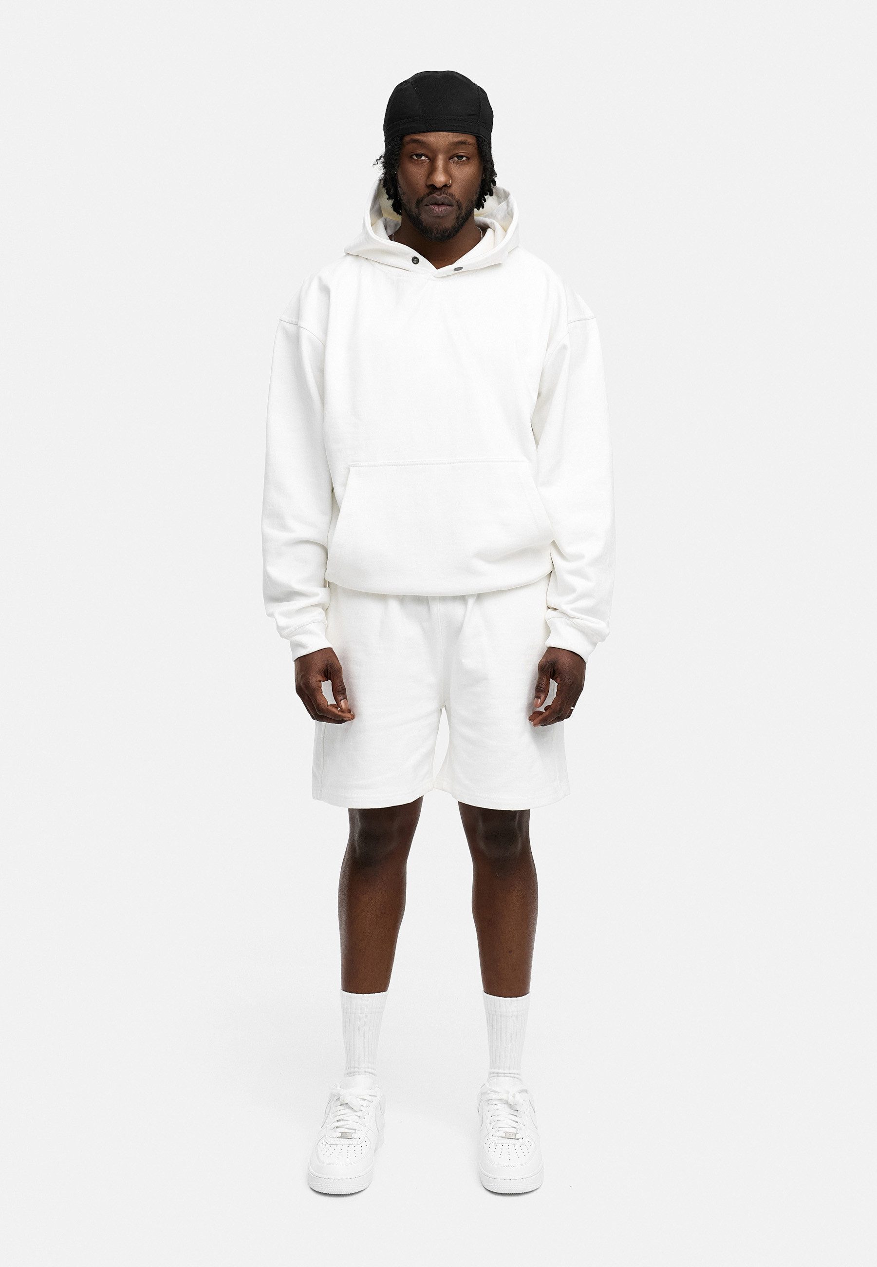 BEHYPE STUDIOS Hoodie IM OVERSIZE FIT Herren Kapuzenpullover mit Button-Close lockeres Kapuzen-Sweatshirt