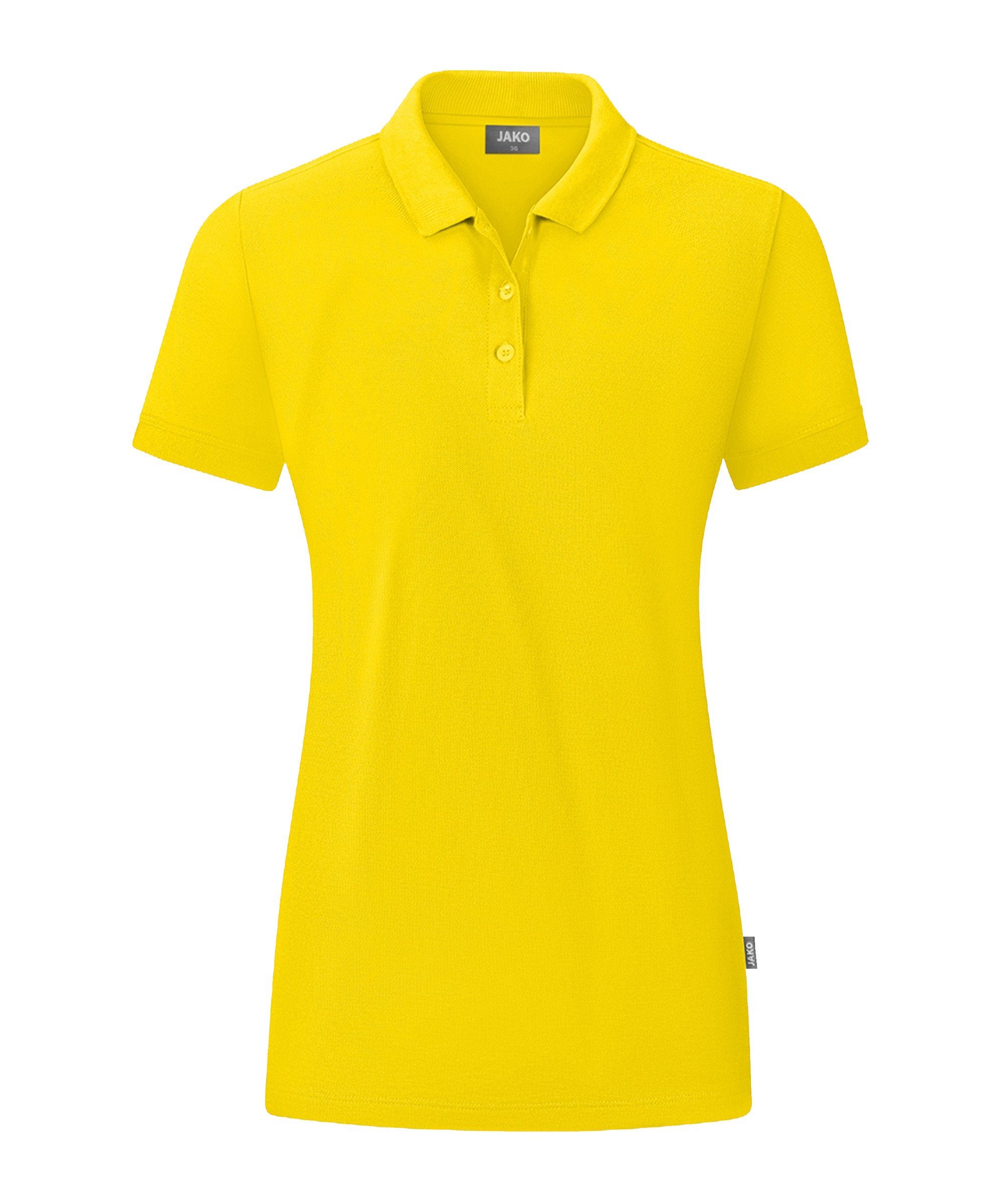 Jako Poloshirt Organic Poloshirt Damen Nachhaltiges Produkt gelb