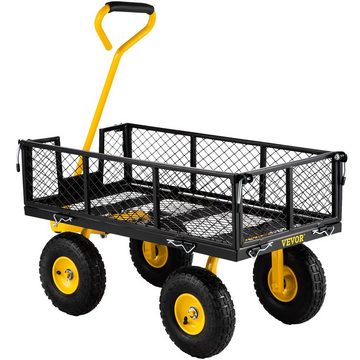 VEVOR Bollerwagen Bollerwagen 227kg Gartenwagen 86x46x20cm Gerätewagen 4x 25,4cm Räder