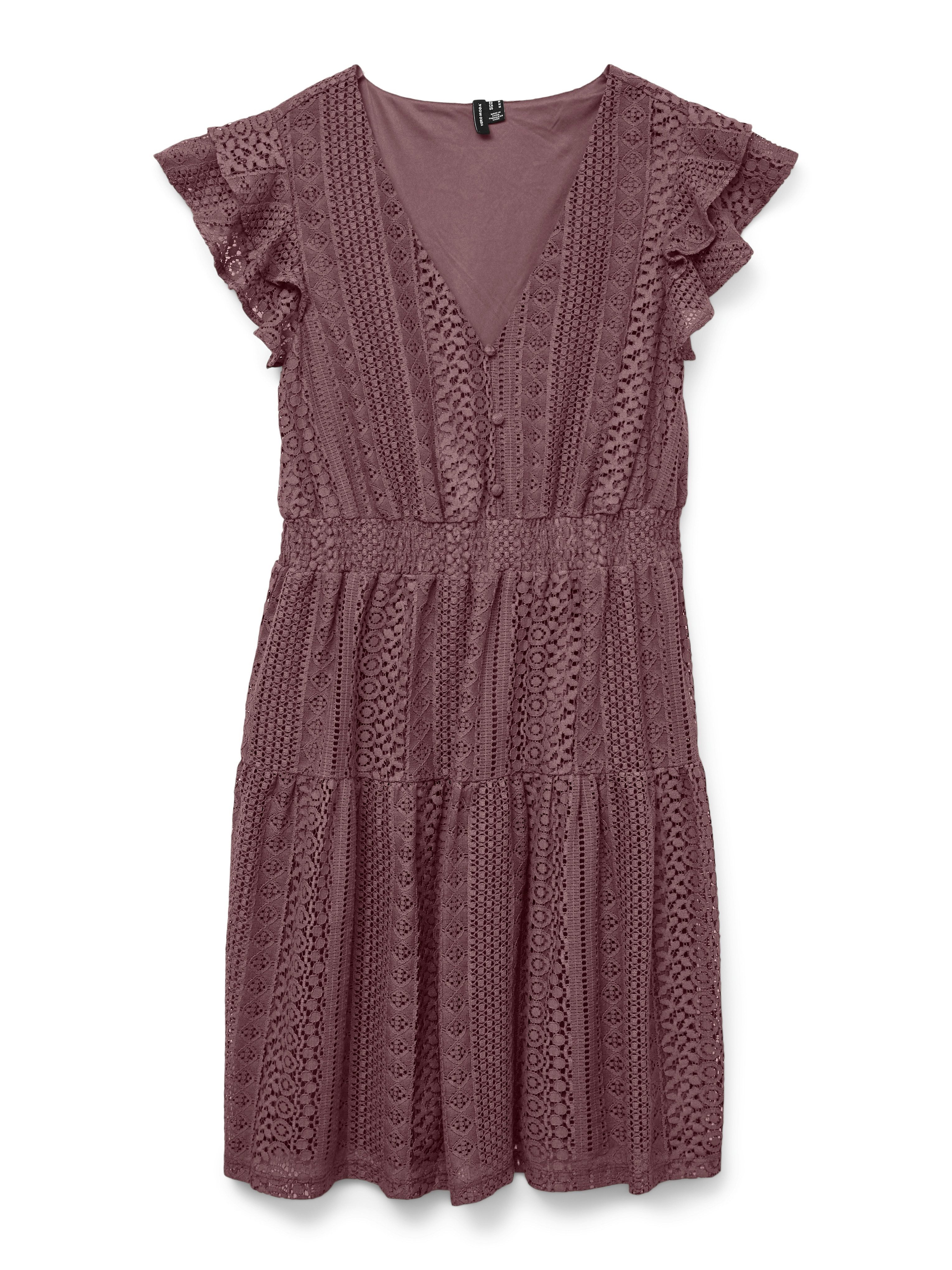 Vero Moda Minikleid VMHONEY LACE V-NECK SHORT DRESS WVN GA Sommerkleid günstig online kaufen