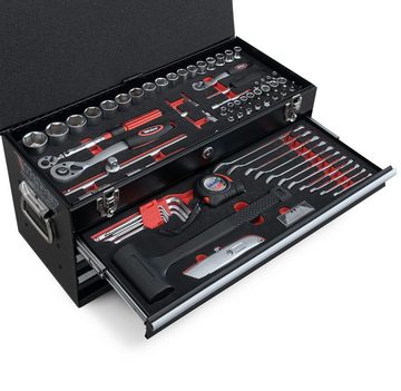Weber GmbH Werkzeugset MX Werkzeugkiste mit 3 Schubladen und Klappdeckel 104-teilig, (Für Motorrad, Motocross und Enduro), Motorrad Werkzeug Set