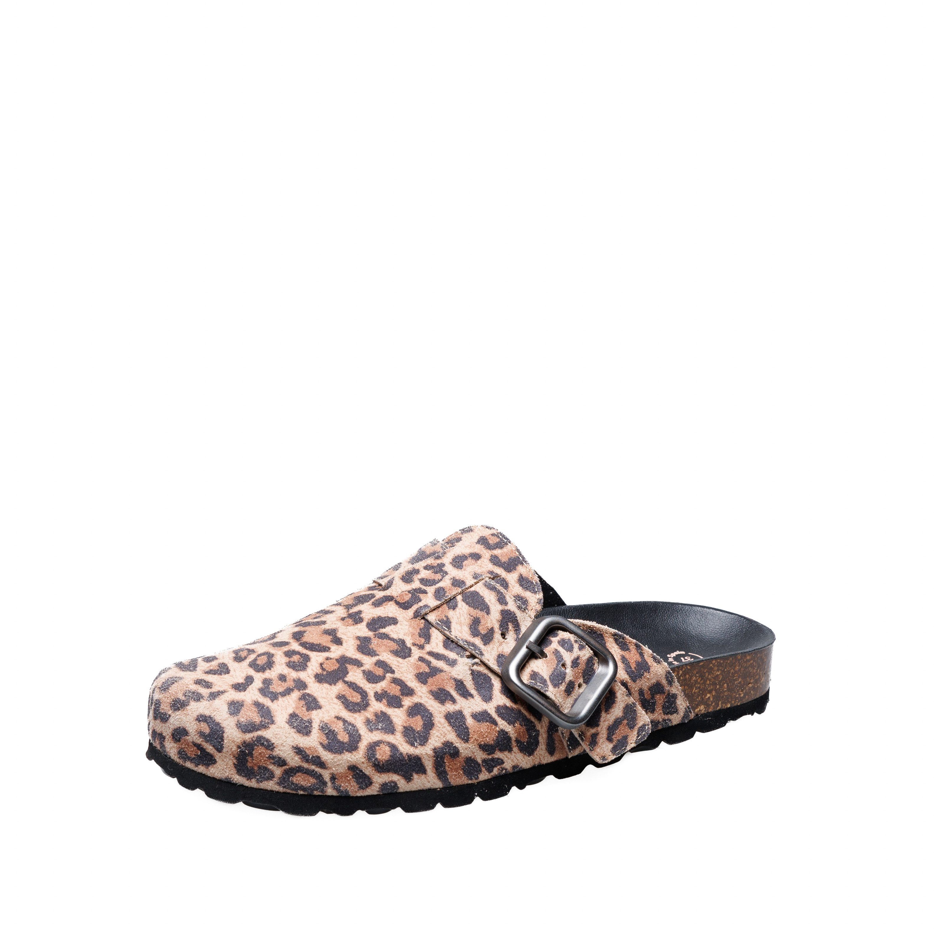 VERBENAS Clog Hausschuh, Sommerschuh im Leo-Look