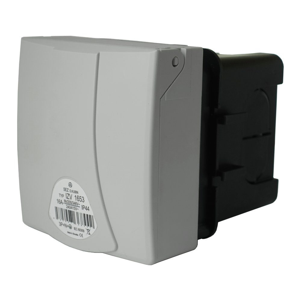 SEZ Steckdose CEE Wandsteckdose mit Klappdeckel Unterputz 16A 5P 400V IP44, 1-St.