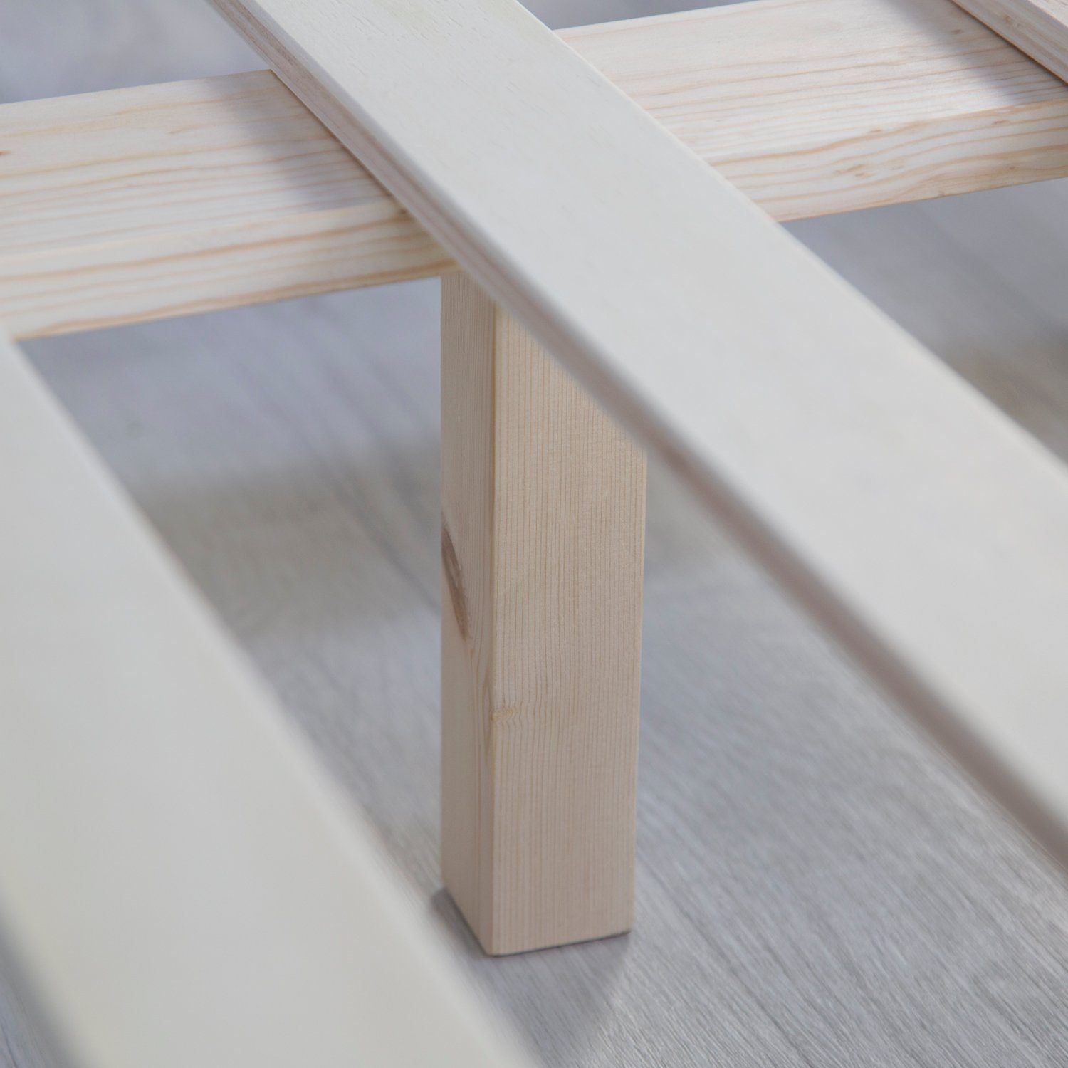 Homestyle4u Holzbett »Doppelbett mit Matratze Lattenrost 140x200 cm