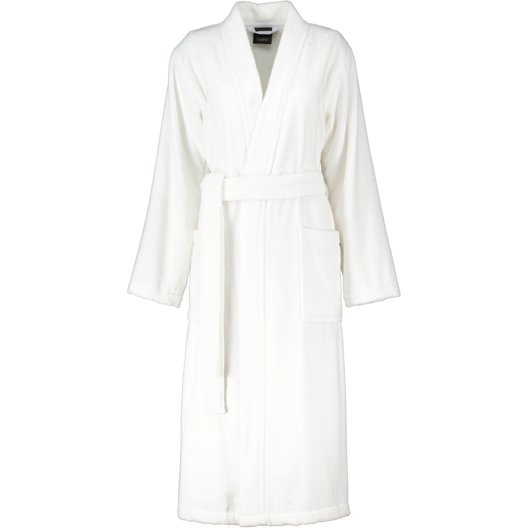 Cawö Home Damenbademantel Uni Kimono 100% (67) Kimono, Weiß Frottier, Baumwolle 826