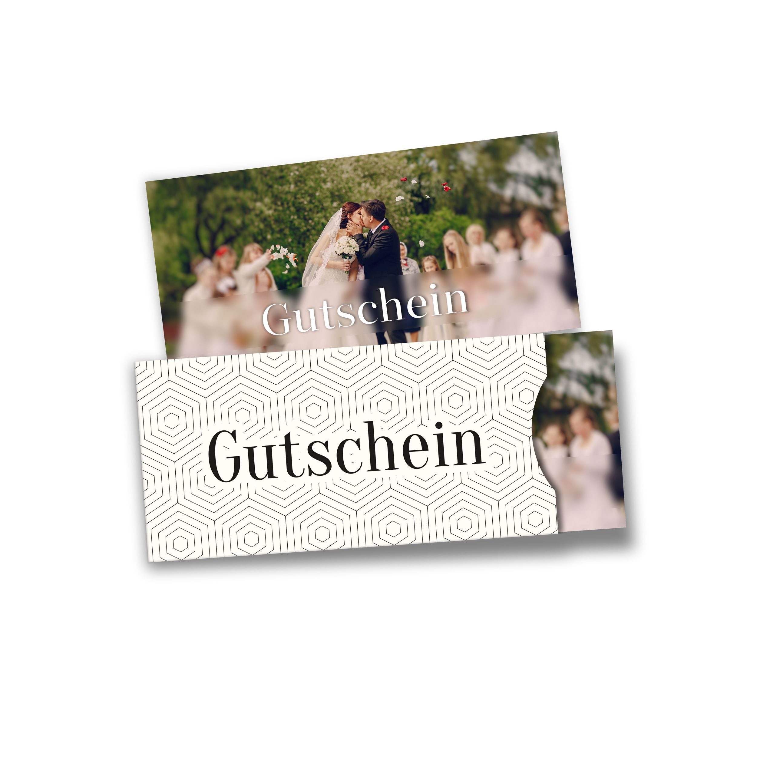 itenga Hochzeitskarte itenga Geschenkgutschein Fotodesign mit Hülle - Motiv HOCHZEIT Postkar