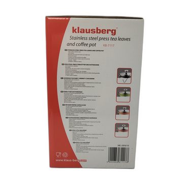 French Press Kanne Klausberg Kaffee- und Teepresse 800 ML