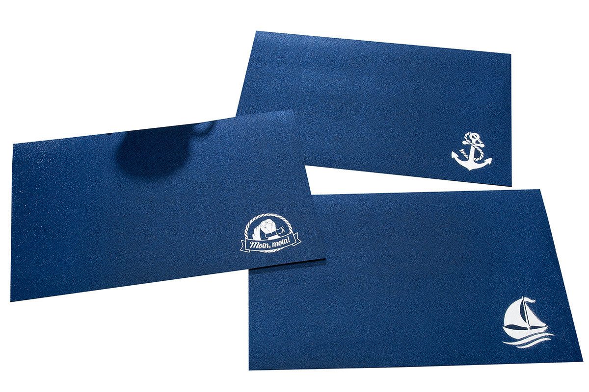 GILDE Platzset Platzset rechteckig „Anker/Schiff“ 2er Set