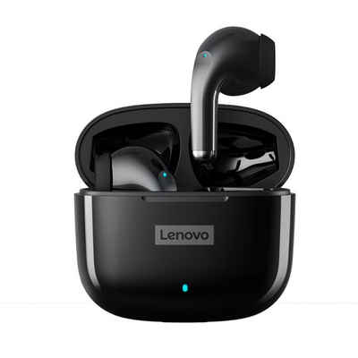 Lenovo LP40 Pro mit Touch-Steuerung Bluetooth-Kopfhörer (True Wireless, Siri, Google Assistant, Bluetooth 5.1, kabellos, Stereo Ohrhörer mit 250 mAh Kopfhörer-Ladehülle - Schwarz)