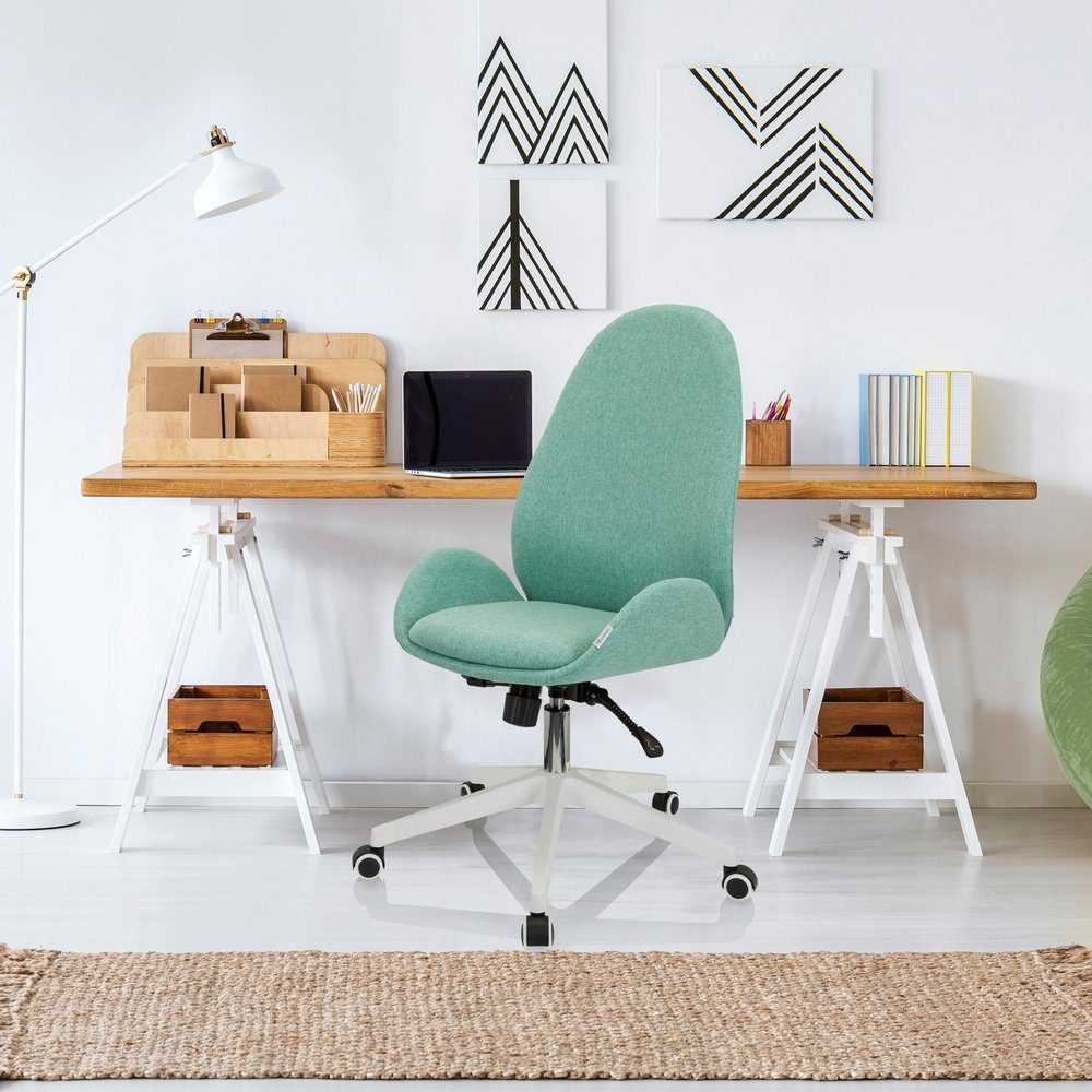 Schreibtischstuhl I mit Home St), Aqua Office hjh Drehstuhl OFFICE Stoff Armlehnen ergonomisch AVEA (1 Bürostuhl