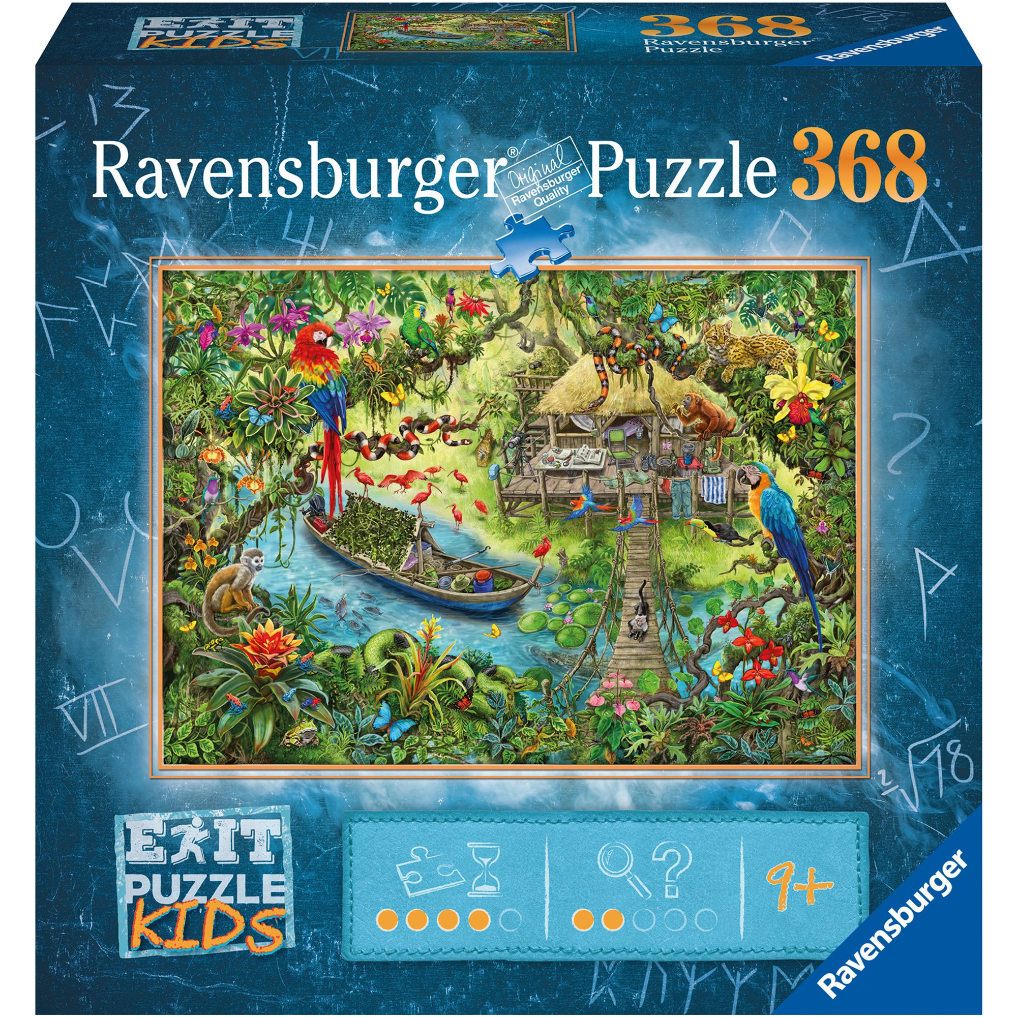 Ravensburger Puzzle Ravensburger EXIT Puzzle Kids - Die Dschungelexpediton, 368 Puzzleteile
