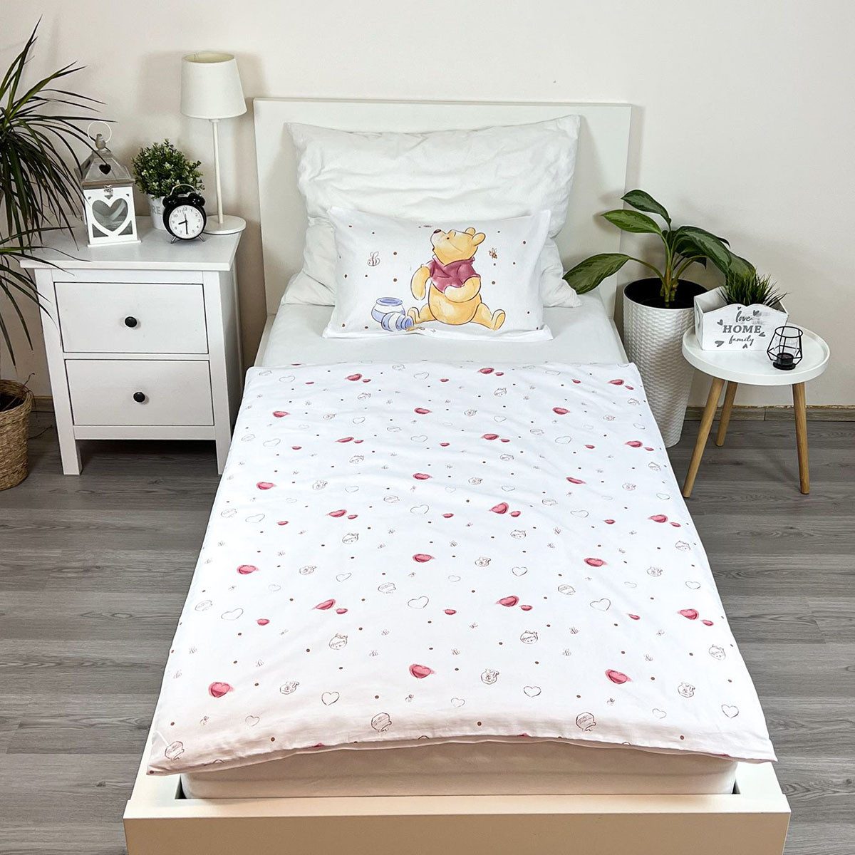 Disney Kinderbettwäsche Winnie Puuh Bettwäsche-Set Tigger Ferkel Cartoon 100x135cm, Renforcé, 2 teilig
