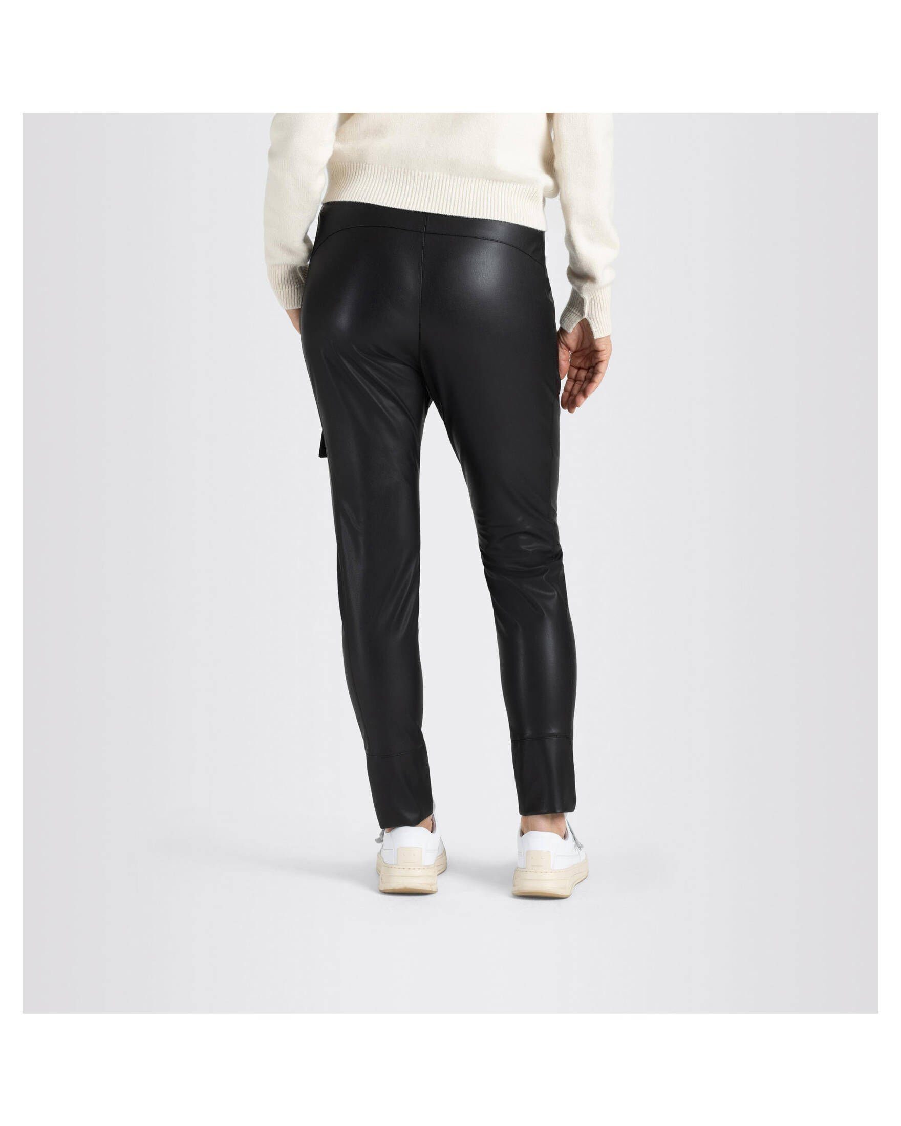 Damen Kunstlederhose schwarz MAC (1-tlg) Lederhose
