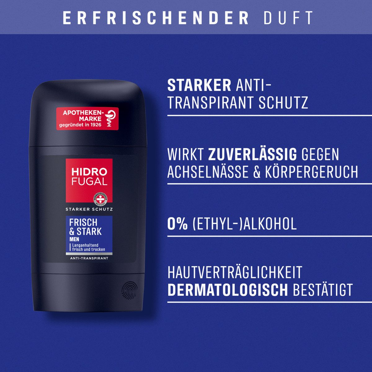 Hidrofugal Deo-Stift Deo Men Frisch & Stark Stick 3x50ml