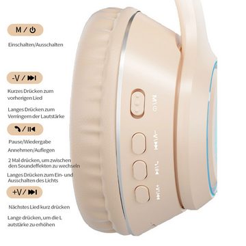 MAGICSHE Wireless Headset Bluetooth 5.3 Over-Ear-Kopfhörer Bluetooth-Kopfhörer