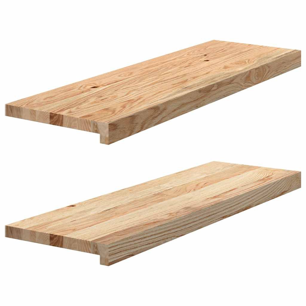 vidaXL Fensterbank 80 x 25 x 2 cm Fensterbänke 2 Stk Unbehandelt 80x25x2 cm Massivholz Ei