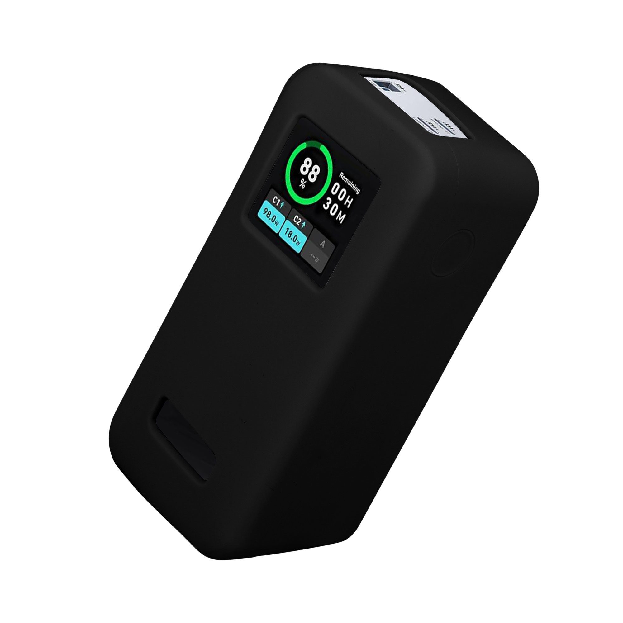 kwmobile Smartphone-Hülle Silikon Hülle für Anker Prime Power Bank 20000mAh Case, Powerbank Hülle für unterwegs - Tasche für Power Bank - Schwarz