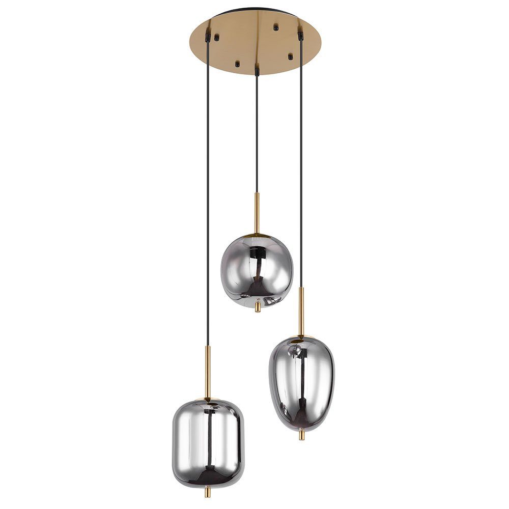 GLOBO LIGHTING Hängeleuchte, Leuchtmittel nicht inklusive, Pendelleuchte Glas 3 flammig Lampenschirm Hängelampe Glas