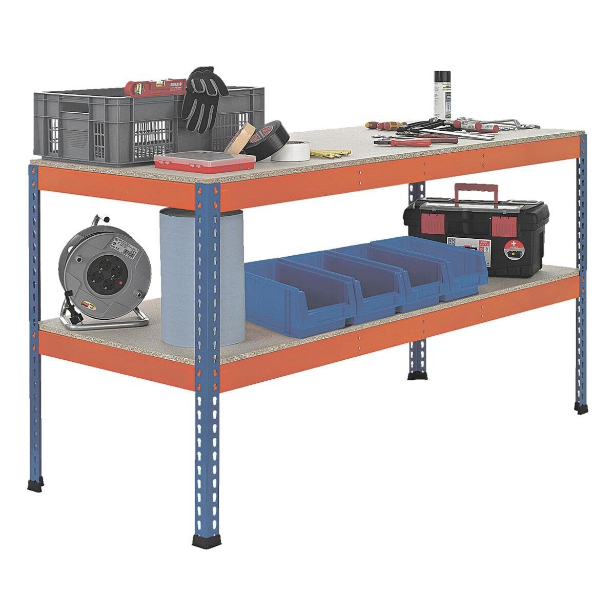 SCHULTE Lagertechnik Werkbank 18000-A7, Breite 184,1 cm
