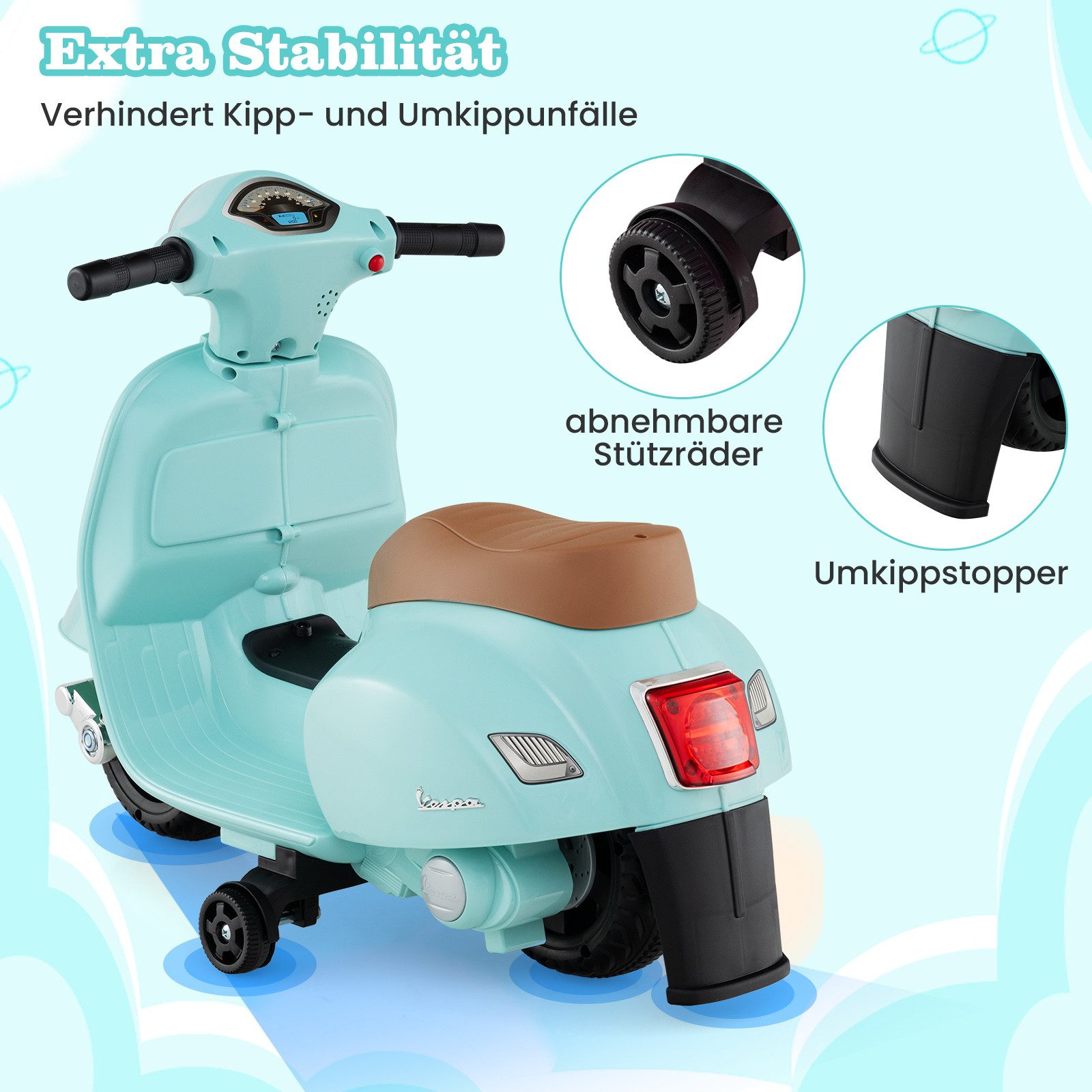 KOMFOTTEU Elektro-Kindermotorrad, Belastbarkeit 25 kg