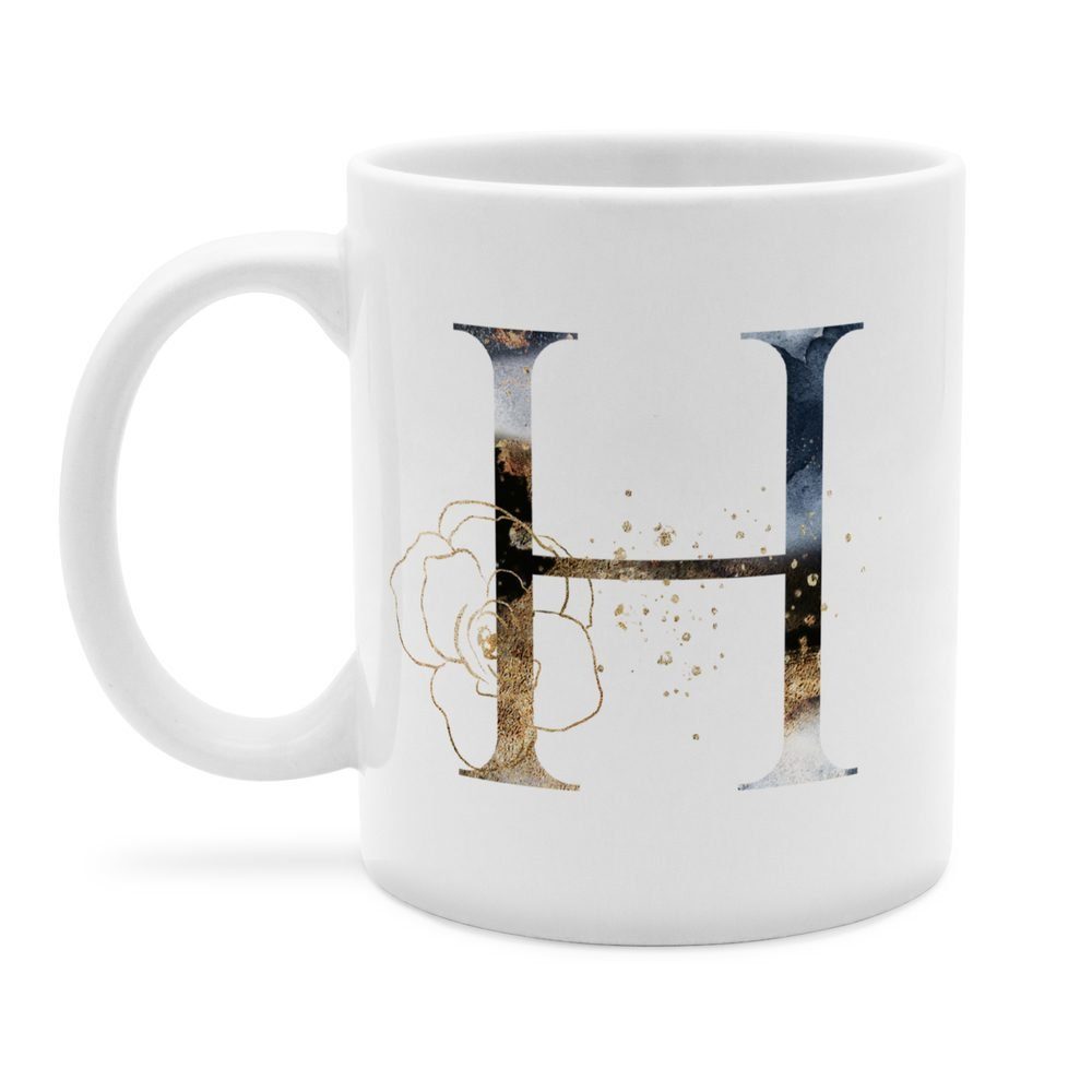 Tasse mit Buchstabe - Kaffeebecher mit Initialen