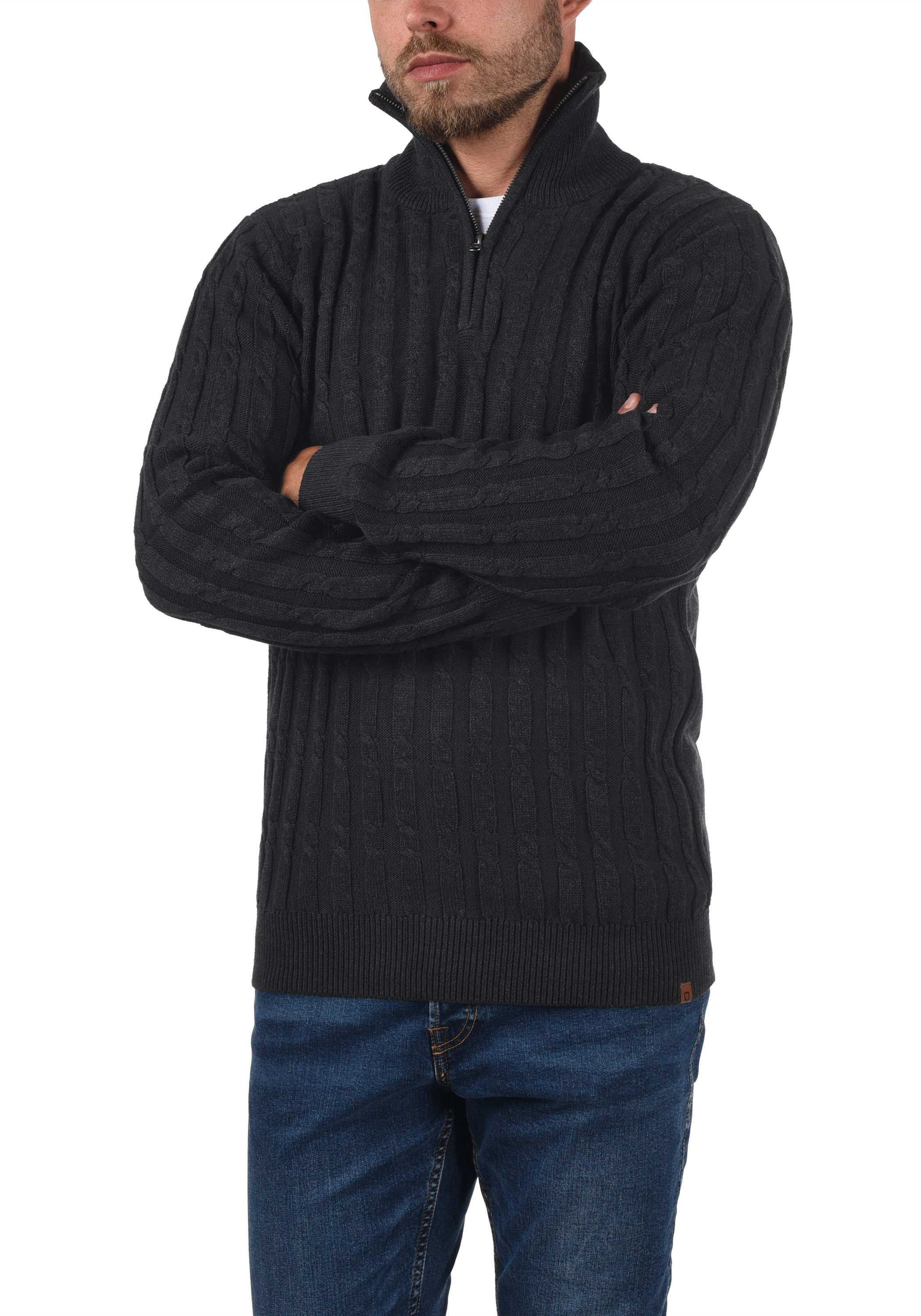 Indicode Troyer IDPaulo Strickpulli mit Stehkragen günstig online kaufen