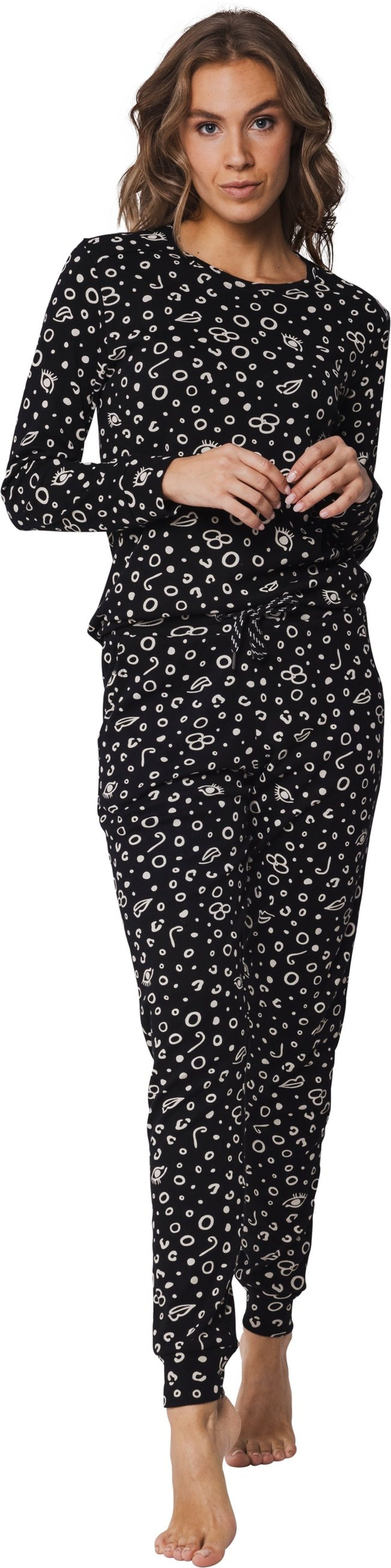 Rebelle Schlafanzug Damen Pyjama lang (2 günstig online kaufen