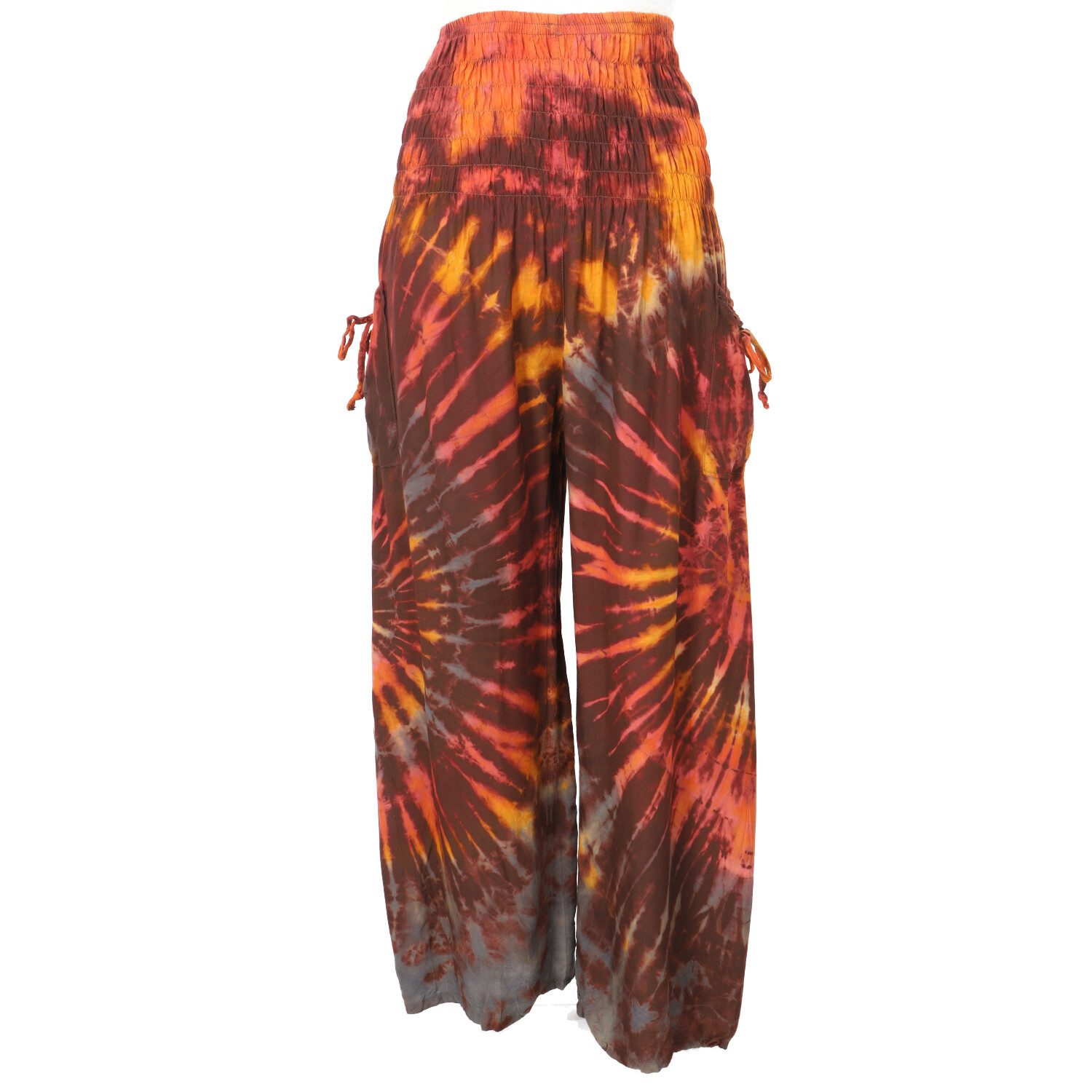 Guru-Shop Relaxhose Farbenfrohe Batikhose, Boho Palazzohose, weite.. alternative Bekleidung