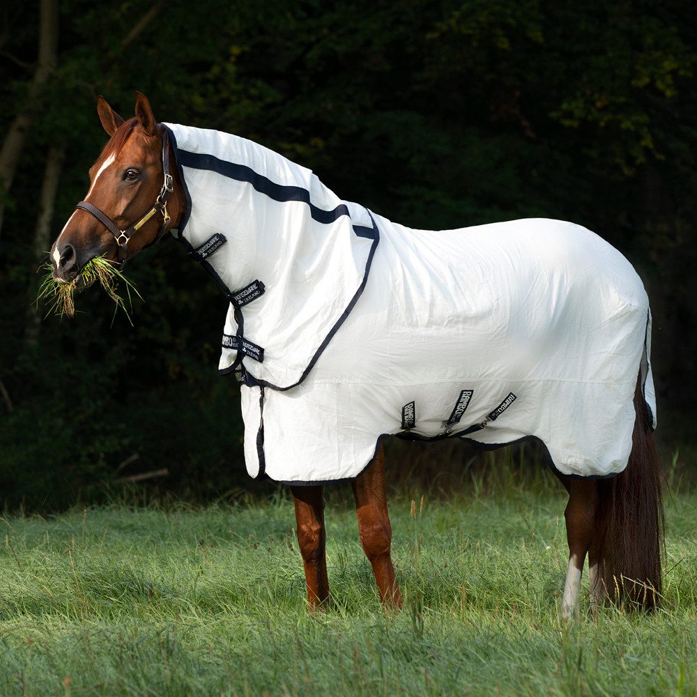 Pferde-Stalldecke Horseware Rambo Natura Rug 0g - White/Navy