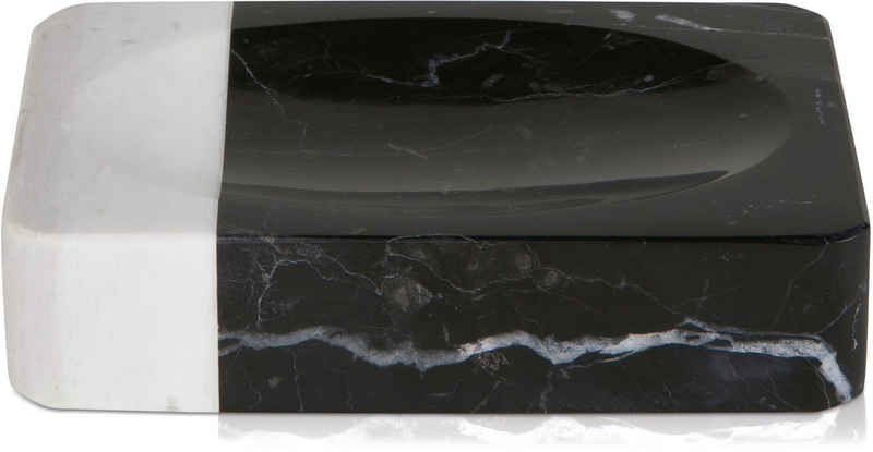 Möve Seifenschale Black & White, Breite: 9,5 cm, Marmor