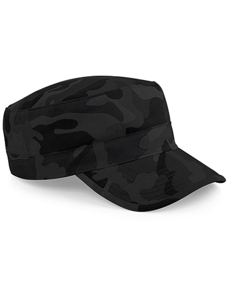 Beechfield® Army Cap Camouflage Cuba Kappe Gebogener Schirm Midnight Camo
