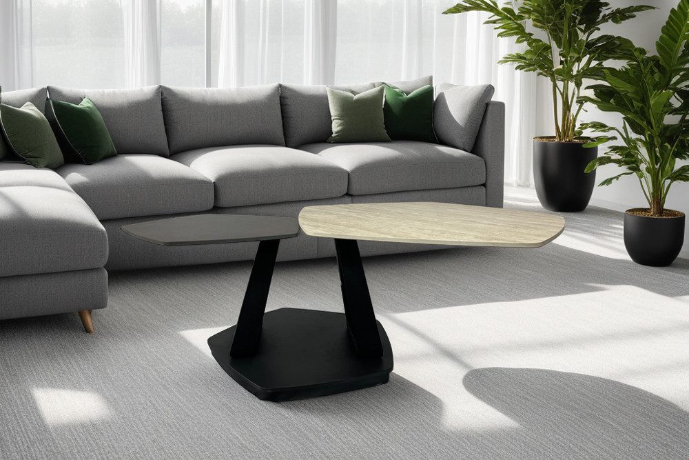riess-ambiente Couchtisch MOVEMENT rost/schwarz - fünfeckig, günstig online kaufen
