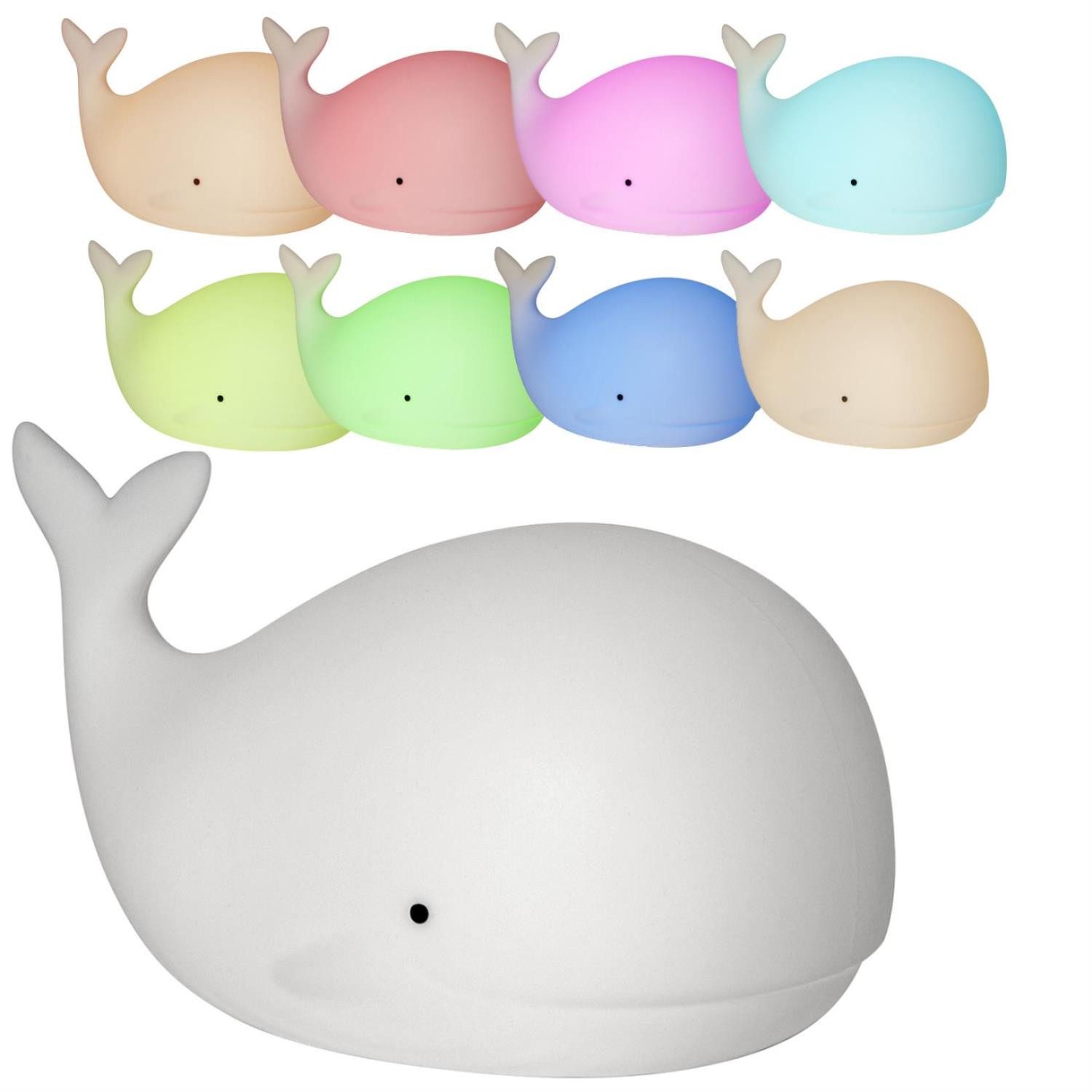 HOLLYHOPPER LED Nachtlicht LED Nachtlicht Wal NOAH Einschlaflicht leuchtender Wall Farbwechsel, LED Classic, mehrfarbig / bunt. € 19,90