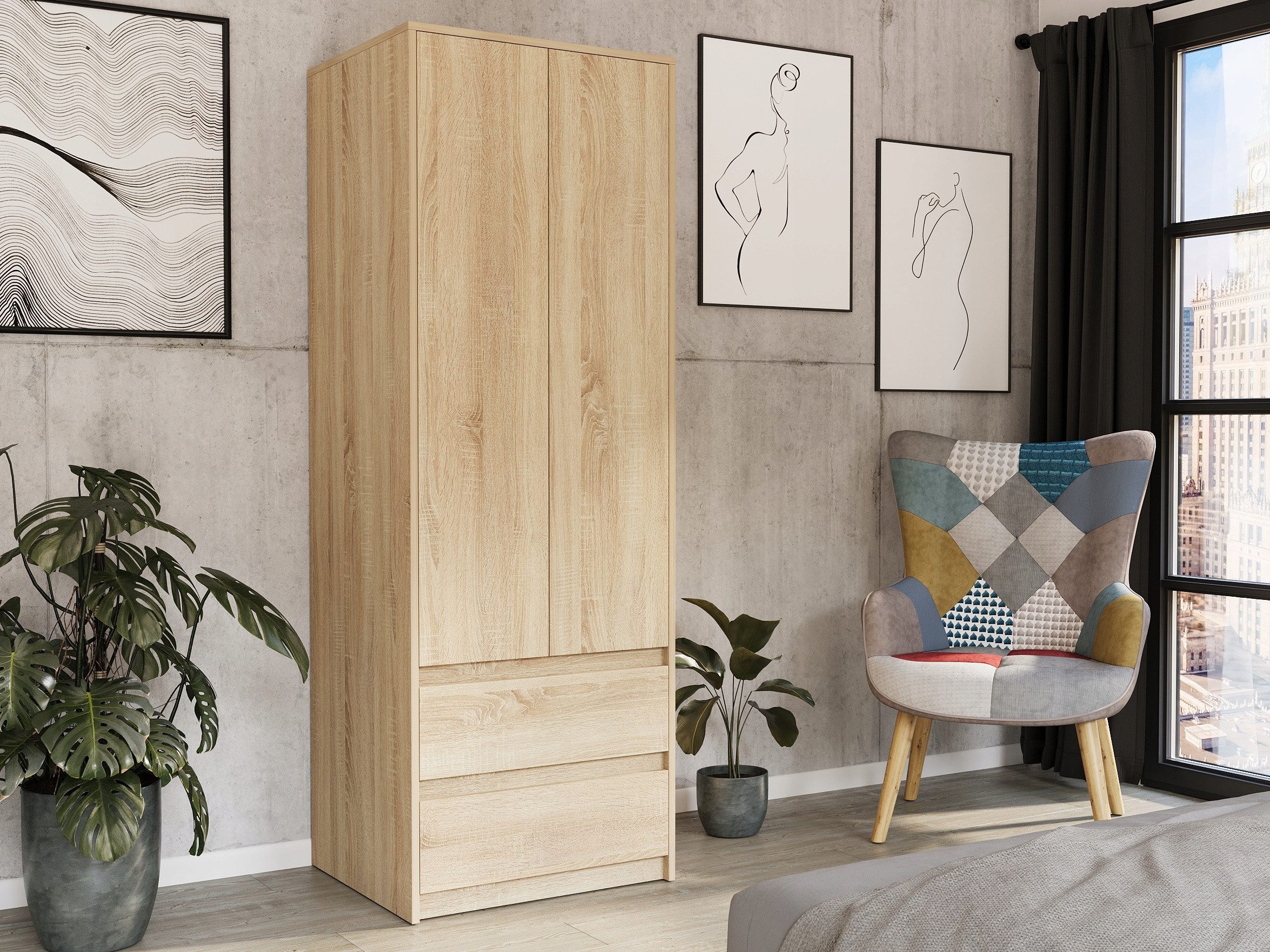 Home Collective Kleiderschrank Moderner schrank mit günstig online kaufen
