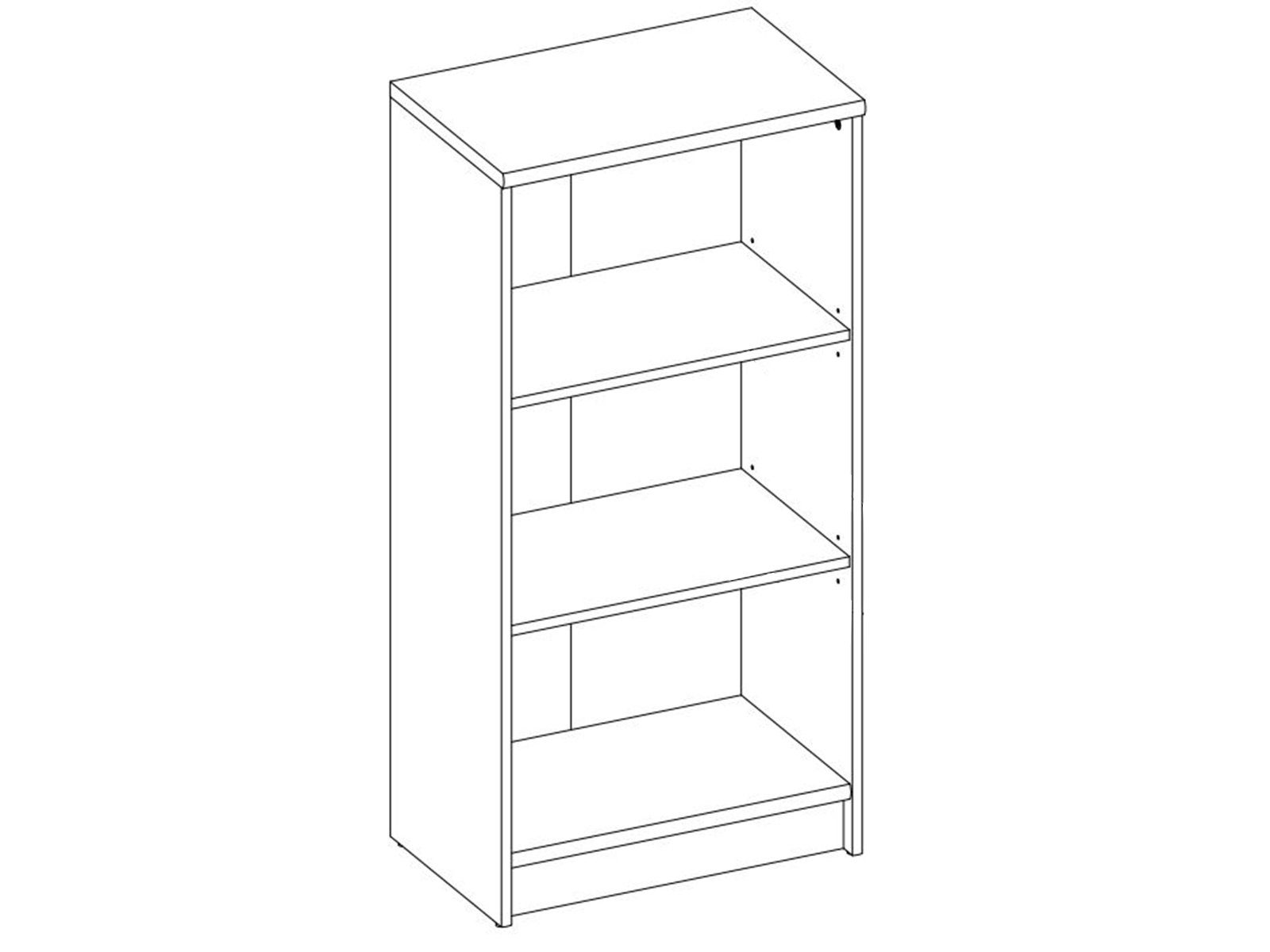 in Spanplatte Regal Weiß aus Höhe Breite Tiefe mit 111 cm, Regal Olli, cm, Modernes 54 möbelando 34 Einlegeböden. cm 2