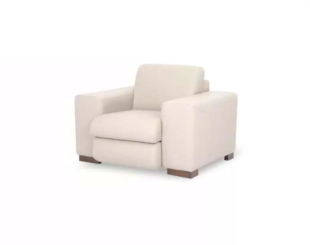 Xlmoebel Sessel Moderner weißer Stuhl für Büro und Arbeitszimmer aus Textil (1-St., Moderner Sessel), Made in Europa
