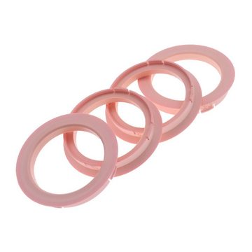 RKC Reifenstift 4X Zentrierringe Rosa Felgen Ringe + 1x Reifen Kreide Fett Stift, Maße: 74,1 x 60,1 mm
