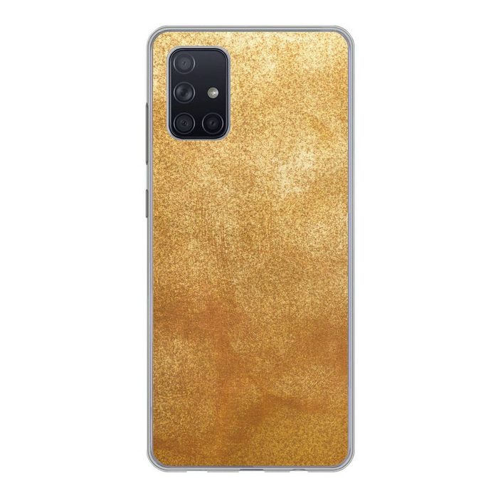 MuchoWow Handyhülle Eisen - Rost - Gold - Metall - Luxus Handyhülle Samsung Galaxy A51 5G Smartphone-Bumper Print Handy
