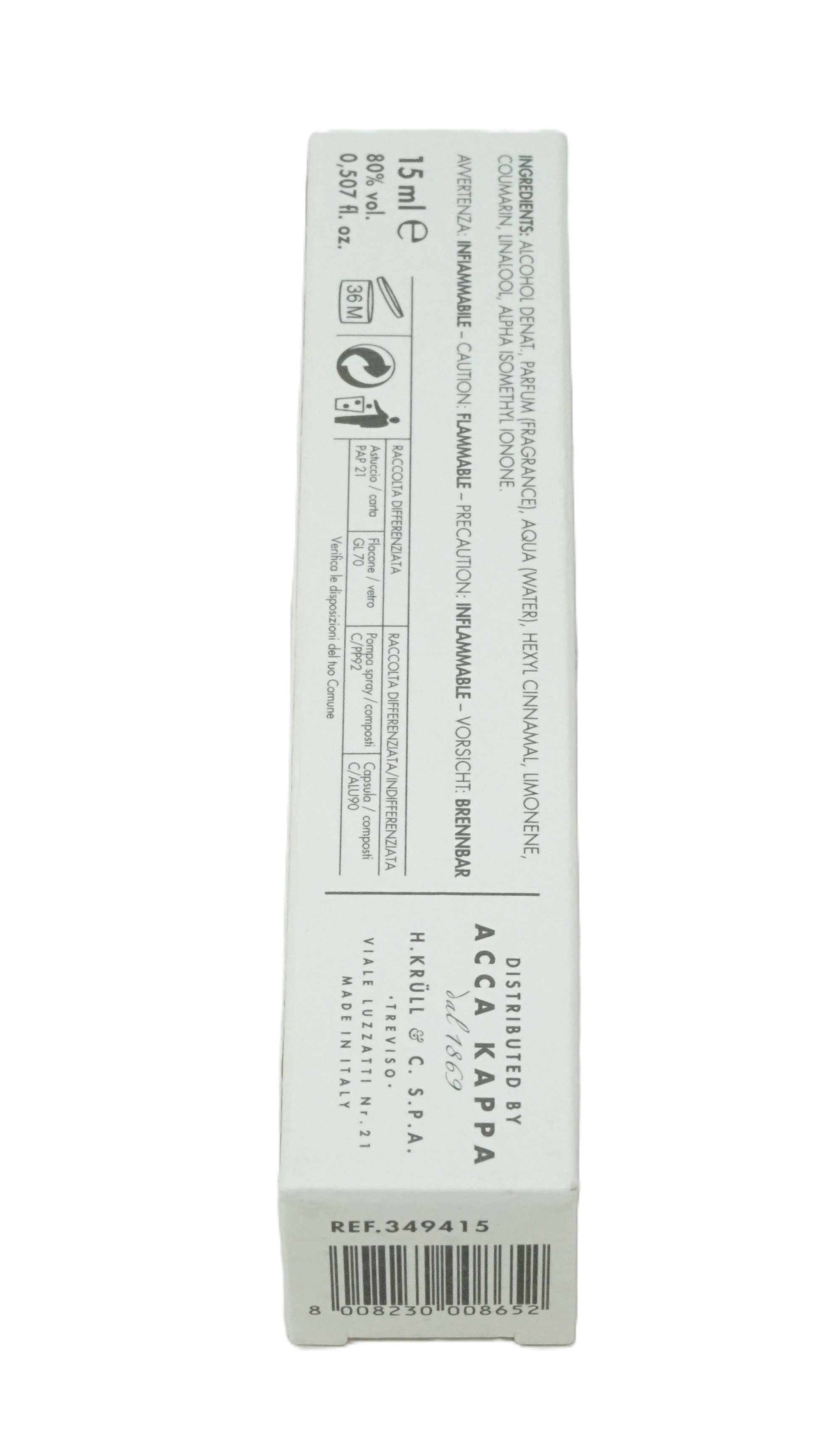NOTE Eau de Parfum Acca Kappa Vaniglia fior di mandorlo Eau de Parfum 15 ml